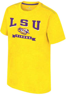 Colosseum LSU Tigers Youth Gold Will Short Sleeve T-Shirt