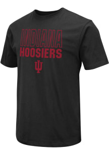 Indiana Hoosiers Black Colosseum Flat Name Mascot Field Short Sleeve T Shirt