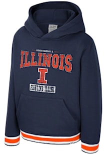 Colosseum Illinois Fighting Illini Youth Navy Blue George Long Sleeve Hoodie