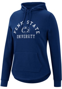 Womens Penn State Nittany Lions Navy Blue Colosseum Crossover Hooded Sweatshirt
