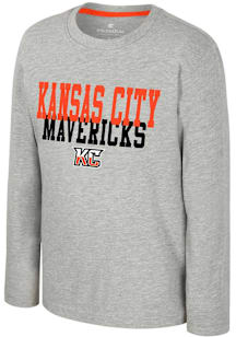 Colosseum Kansas City Mavericks Youth Grey Adventure Long Sleeve T-Shirt