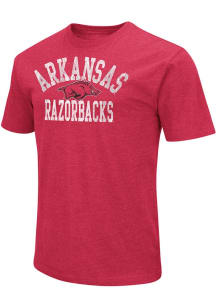 Colosseum Arkansas Razorbacks Cardinal NUMBER ONE Playbook Short Sleeve T Shirt