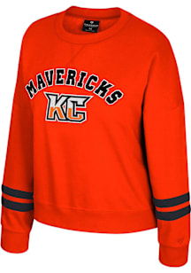Colosseum Kansas City Mavericks Womens Orange Splashy Crew Sweatshirt