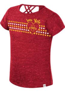 Colosseum Iowa State Cyclones Girls Cardinal Star Short Sleeve Fashion T-Shirt