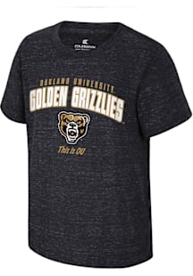 Colosseum Oakland University Golden Grizzlies Toddler Black Knobby Short Sleeve T-Shirt