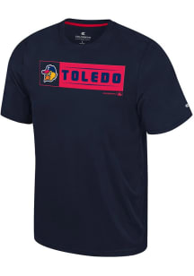 Colosseum Toledo Mud Hens Navy Blue Quantam Short Sleeve T Shirt