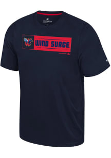 Colosseum Wichita Wind Surge Navy Blue Quantam Short Sleeve T Shirt
