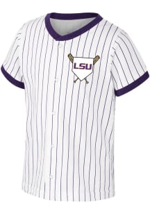 Colosseum LSU Tigers Toddler Purple Dusty Baseball Short Sleeve T-Shirt