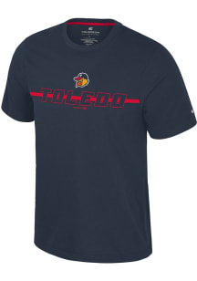 Colosseum Toledo Mud Hens Navy Blue Teller Short Sleeve T Shirt