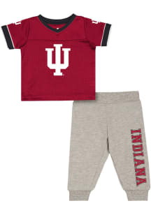 Infant Indiana Hoosiers Cardinal Colosseum Nothing But The Hits Top and Bottom Set
