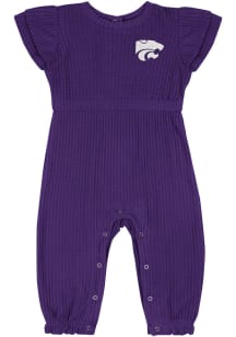 Baby K-State Wildcats Purple Colosseum Beautopia Waffle Romper Short Sleeve One Piece
