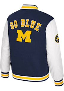 Colosseum Michigan Wolverines Mens Blue Grand Tour Letterman Medium Weight Jacket
