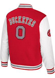 Colosseum Ohio State Buckeyes Mens Red Grand Tour Letterman Medium Weight Jacket
