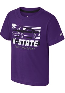 Colosseum K-State Wildcats Toddler Purple Muscle Car Short Sleeve T-Shirt