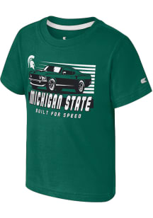 Colosseum Michigan State Spartans Toddler Green Muscle Car Short Sleeve T-Shirt