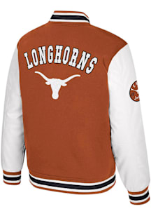 Colosseum Texas Longhorns Mens Burnt Orange Grand Tour Letterman Medium Weight Jacket