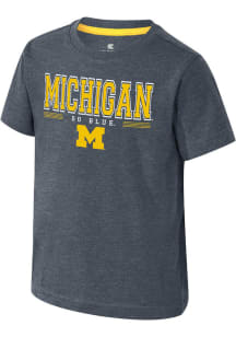 Colosseum Michigan Wolverines Toddler Navy Blue Hawkins Short Sleeve T-Shirt