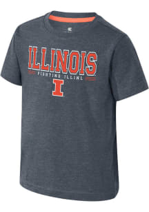 Colosseum Illinois Fighting Illini Toddler Navy Blue Hawkins Short Sleeve T-Shirt