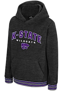 Youth K-State Wildcats Purple Colosseum Luther Long Sleeve Hooded Sweatshirt