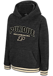 Colosseum Purdue Boilermakers Youth Black Luther Long Sleeve Hoodie