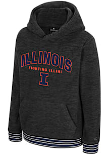 Colosseum Illinois Fighting Illini Youth Navy Blue Luther Long Sleeve Hoodie