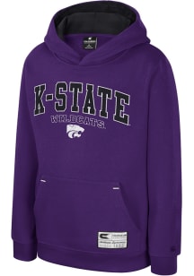 Youth K-State Wildcats Purple Colosseum Land Of Long Sleeve Hooded Sweatshirt