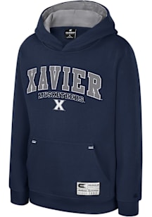 Colosseum Xavier Musketeers Youth Navy Blue Land Of Long Sleeve Hoodie