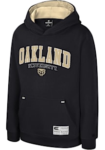 Colosseum Oakland University Golden Grizzlies Youth Black Land Of Long Sleeve Hoodie