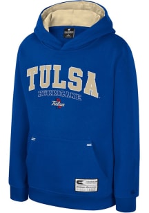 Youth Tulsa Golden Hurricane Blue Colosseum Land Of Long Sleeve Hooded Sweatshirt