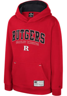 Youth Rutgers Scarlet Knights Red Colosseum Land Of Long Sleeve Hooded Sweatshirt