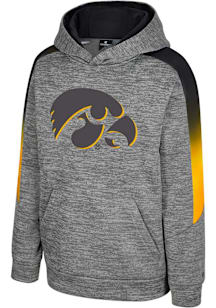 Colosseum Iowa Hawkeyes Youth Grey The Gang Long Sleeve Hoodie