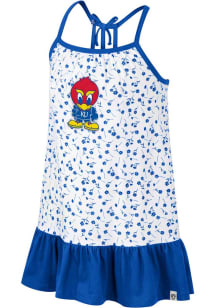 Colosseum Kansas Jayhawks Toddler Girls Blue Robin Short Sleeve Dresses