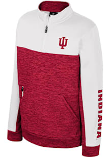 Colosseum Indiana Hoosiers Youth Cardinal Jake Long Sleeve Quarter Zip Shirt