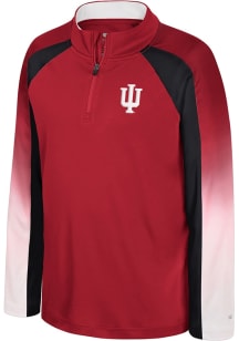 Youth Indiana Hoosiers Cardinal Colosseum Ice King Long Sleeve Quarter Zip