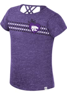 Colosseum K-State Wildcats Toddler Girls Purple Star Court Short Sleeve T-Shirt