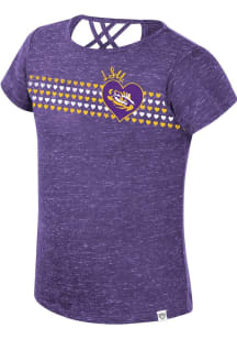 Colosseum LSU Tigers Toddler Girls Purple Star Court Short Sleeve T-Shirt