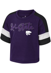 Colosseum K-State Wildcats Toddler Girls Purple Diamond Short Sleeve T-Shirt