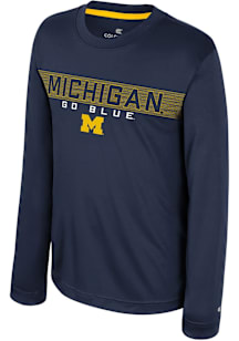 Colosseum Michigan Wolverines Youth Blue Lemongrab Long Sleeve T-Shirt