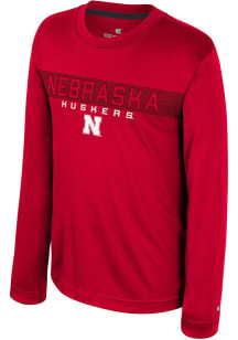 Youth Nebraska Cornhuskers Red Colosseum Lemongrab Long Sleeve T-Shirt