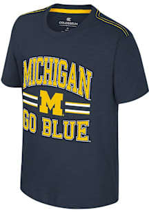 Colosseum Michigan Wolverines Youth Blue The Jiggler Short Sleeve T-Shirt