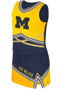 Girls Michigan Wolverines Blue Colosseum Lollipop Park Cheer Set