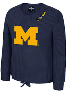 Colosseum Michigan Wolverines Girls Blue Beautopia Long Sleeve T-shirt