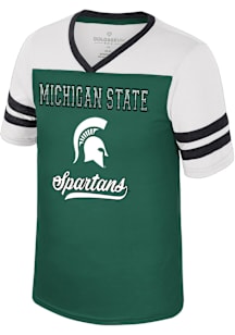 Colosseum Michigan State Spartans Girls Green Princess Bubblegum Short Sleeve Fashion T-Shirt