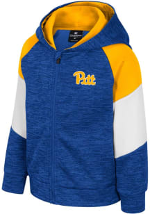 Toddler Pitt Panthers Blue Colosseum Spirit Hollow Long Sleeve Full Zip Sweatshirt