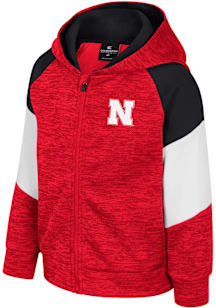 Colosseum Nebraska Cornhuskers Toddler Spirit Hollow Long Sleeve Full Zip Sweatshirt - Red