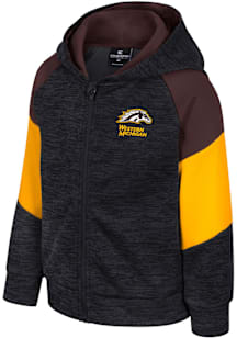 Colosseum Western Michigan Broncos Toddler Spirit Hollow Long Sleeve Full Zip Sweatshirt - Black