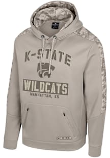 Mens K-State Wildcats Tan Colosseum OHT Battalion Long Sleeve Hoodie