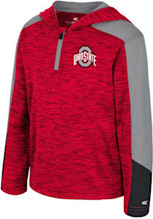 Colosseum Ohio State Buckeyes Toddler Red Up-Ton Long Sleeve Qtr Zip