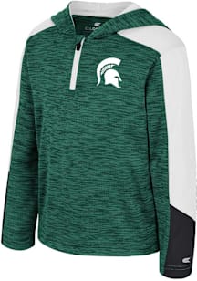 Colosseum Michigan State Spartans Toddler Green Up-Ton Long Sleeve Qtr Zip