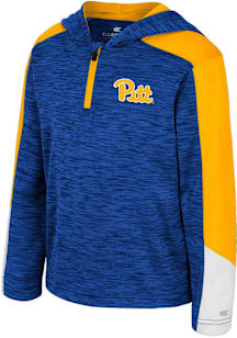 Colosseum Pitt Panthers Toddler Blue Up-Ton Long Sleeve Qtr Zip